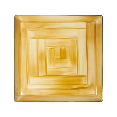 SQUARE PLATE OCHRE – 32 X 32CM (1)