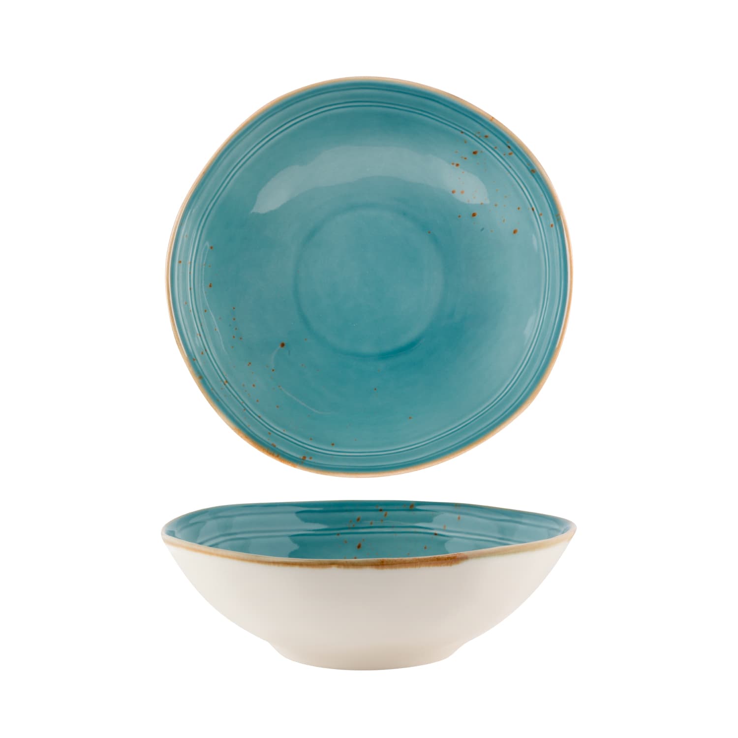 FYNBOS - ATLANTIC BLUE - ORGANIC ROUND BOWL - 25.8CM X 8CM (4)