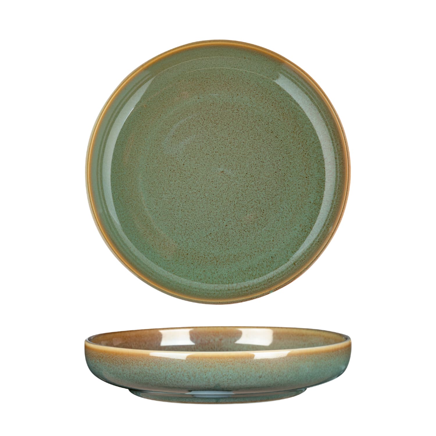 FYNBOS - ALOE GREEN - ROUND DEEP COUPE PLATE - 17CM (6)