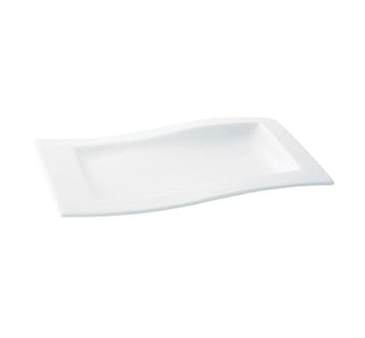 WAVE RIM RECT. PLATE - 28 X 19CM (6)