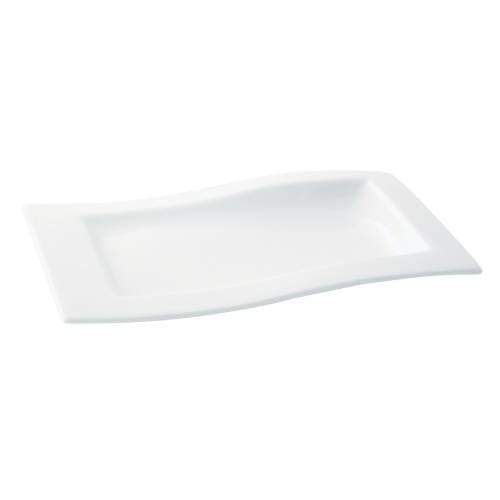 WAVE RIM RECT. PLATE - 33 X 21CM (6)