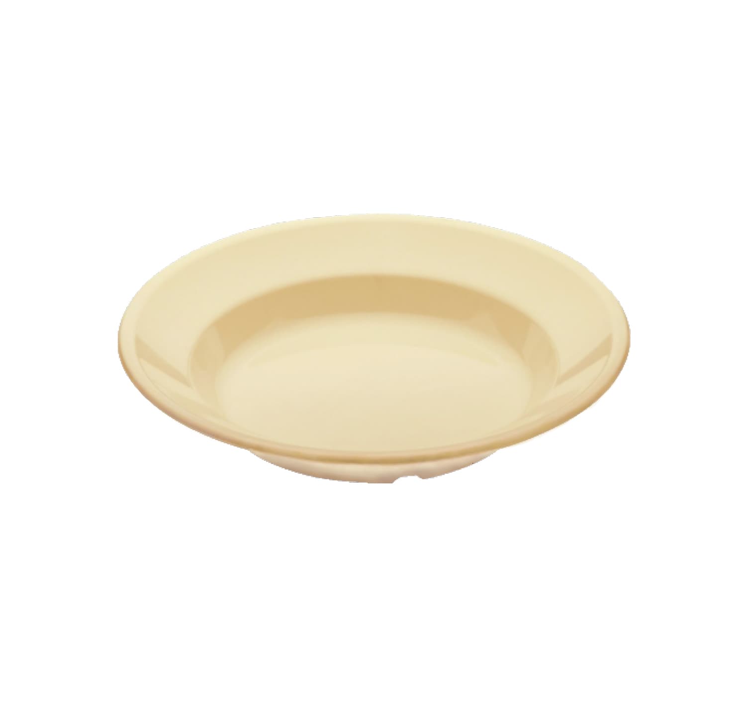 POLYCARBONATE NARROW RIM DINNER PLATE 25.4CM DIAMETER BEIGE