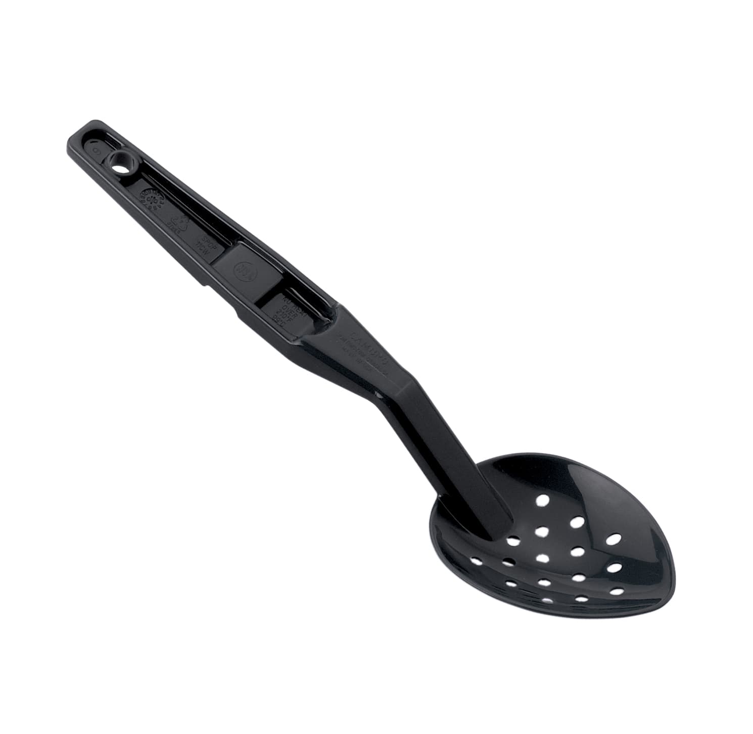 Polycabonated Perforated Spoon Black 28cm L