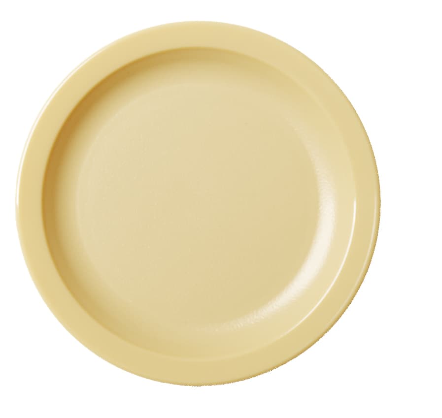 POLYCARBONATE NARROW RIM DINNER PLATE 22.9CM DIAMETER - BEIGE