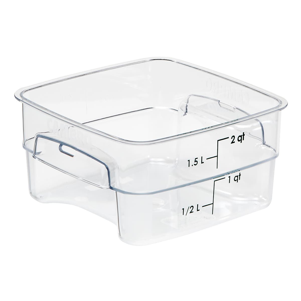 SQUARE POLYCARBONATE STORAGE CONTAINER CLEAR - 2LT