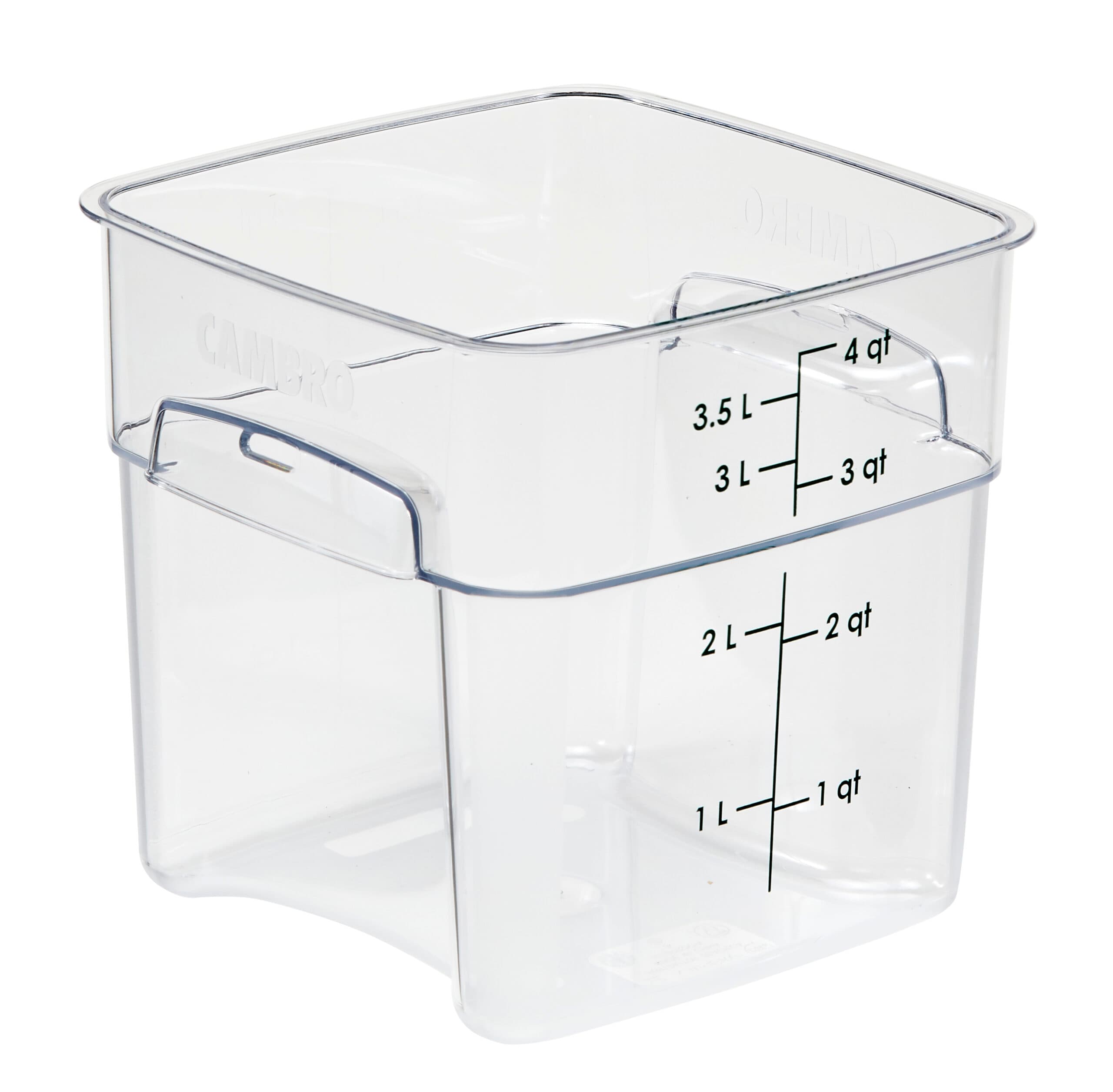 SQUARE POLYCARBONATE STORAGE CONTAINER CLEAR - 4LT