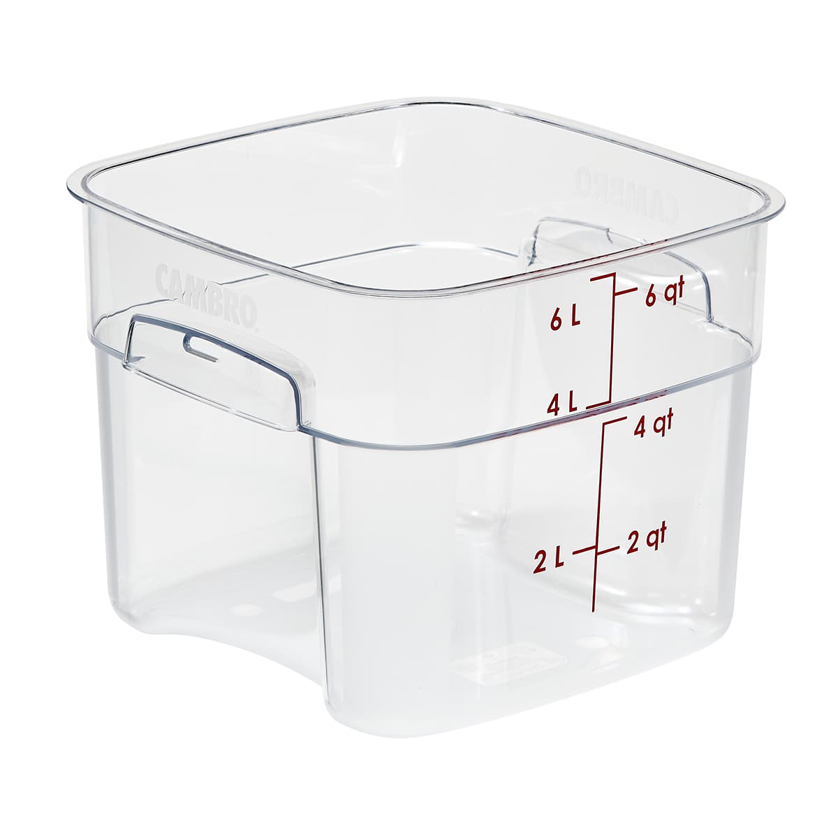 SQUARE POLYCARBONATE STORAGE CONTAINER CLEAR - 6LT