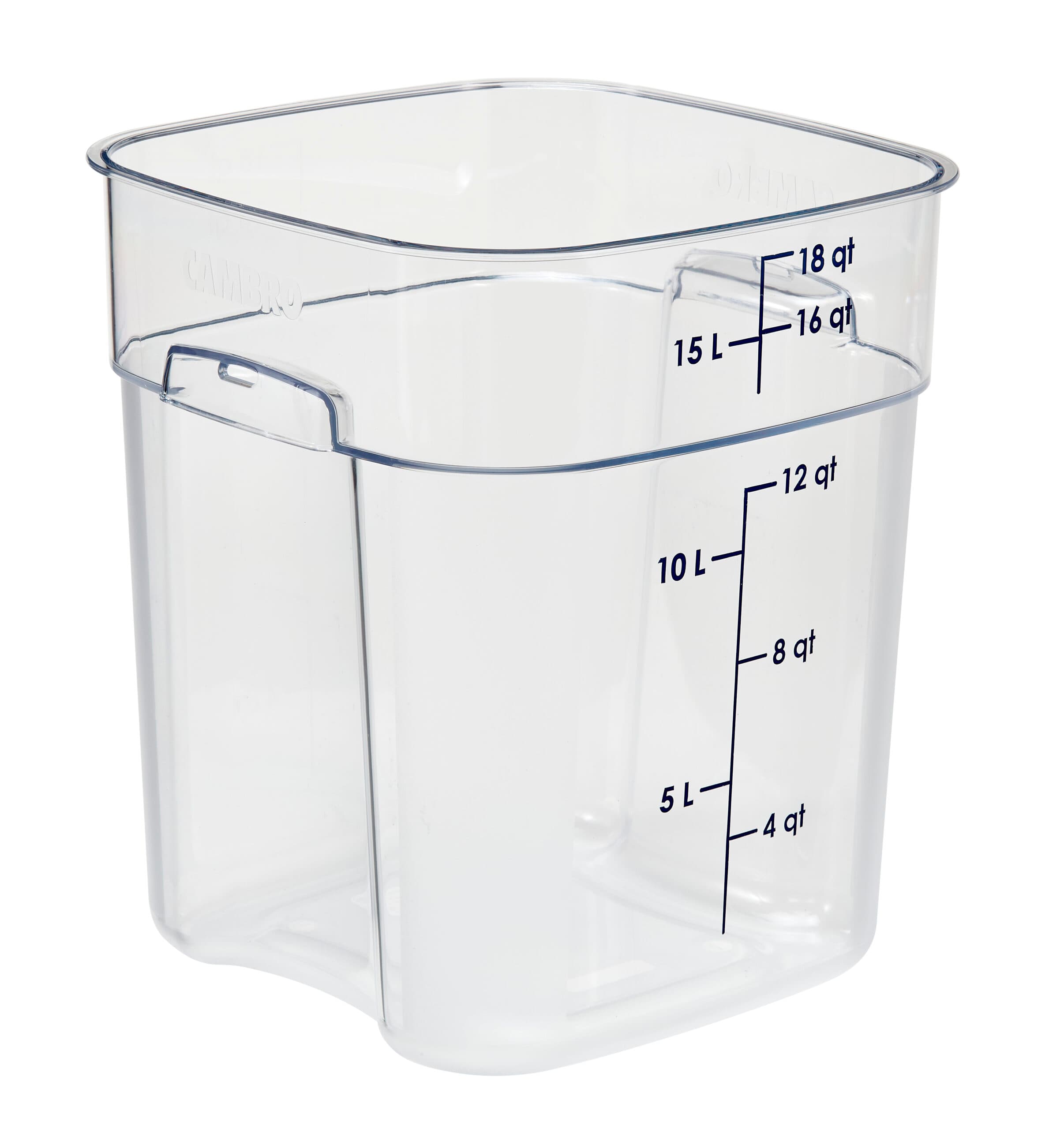 SQUARE POLYCARBONATE STORAGE CONTAINER CLEAR - 17LT
