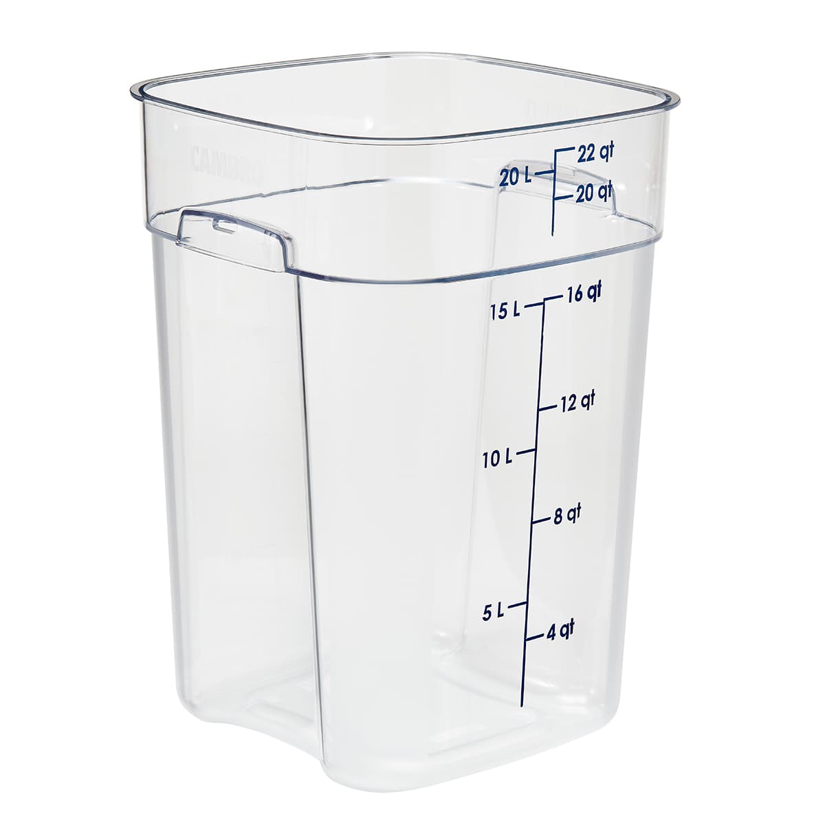 SQUARE POLYCARBONATE STORAGE CONTAINER CLEAR - 22LT