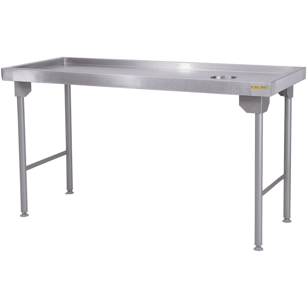 1100 mm Titan Dirties table - STAINLESS STEEL