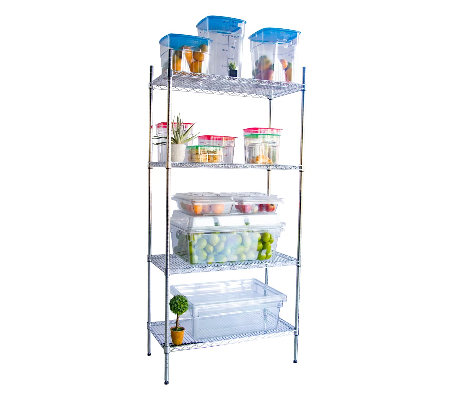 SHELVING UNIT ZINC/EPOXY - 4 SHELF - 905 X 455 X 1830MM