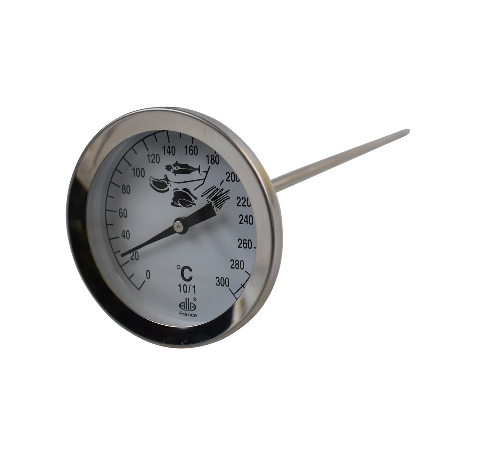 THERMOMETER DEEP FRYING 130mm (0°C to 300°C) USE IN POTS, DEEP FAT FRYERS