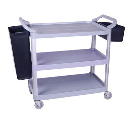 TEA TROLLEY PLASTIC - 3 SHELF - 1030 X 510 X 960MM