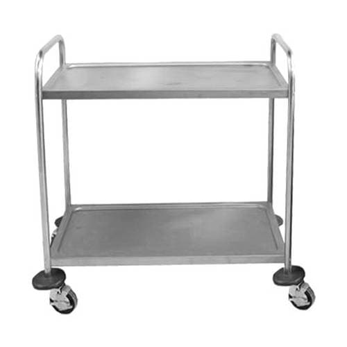 Tea Trolley S/Steel Global - 2 Shelf - 910 x 850 x 540mm