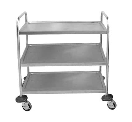 TEA TROLLEY S/STEEL GLOBAL - 3 SHELF - 910 X 850 X 540MM