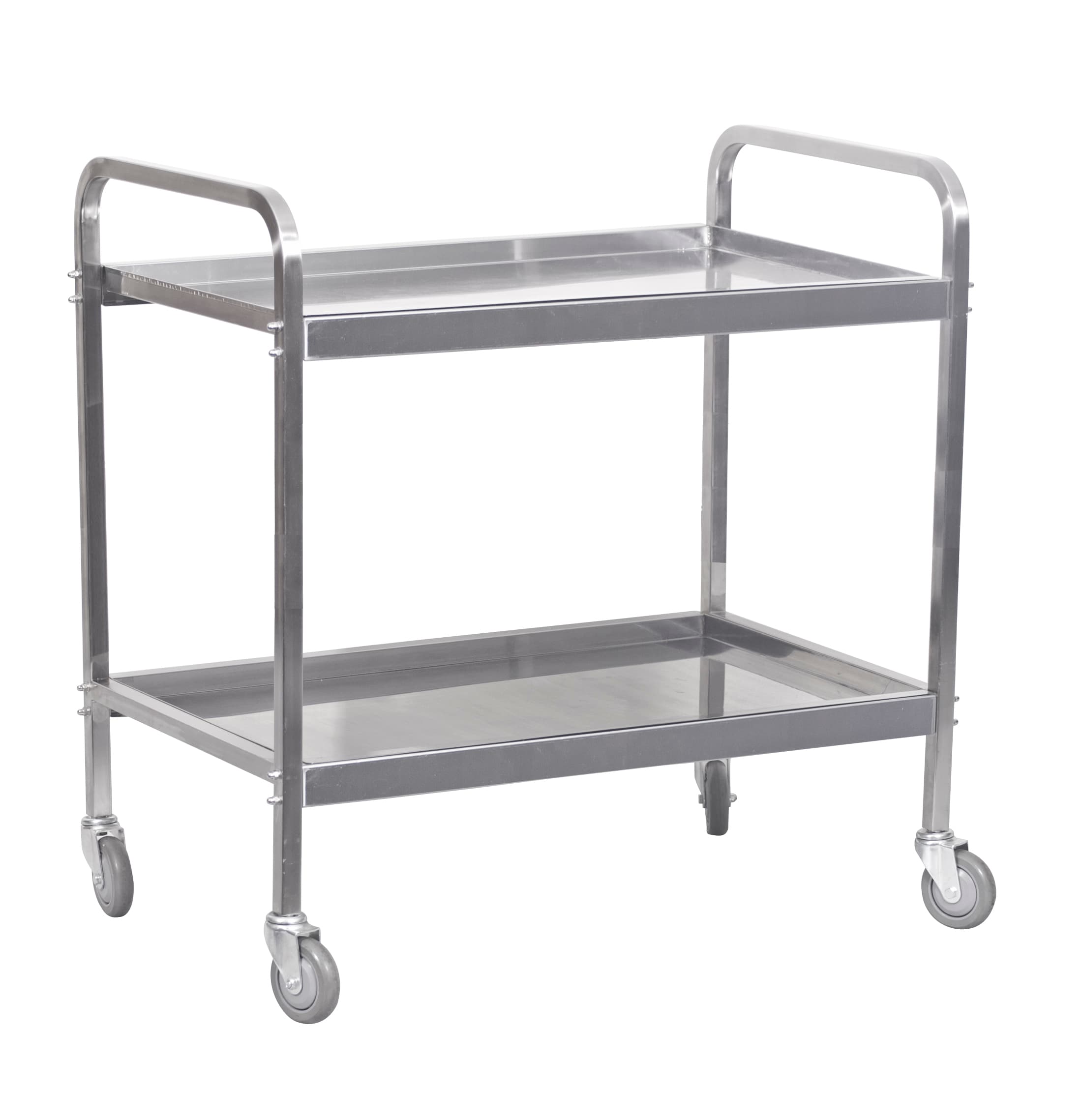 TEA TROLLEY S/STEEL HEAVY DUTY - 2 SHELF - 20KG - 930 X 905 X 560MM