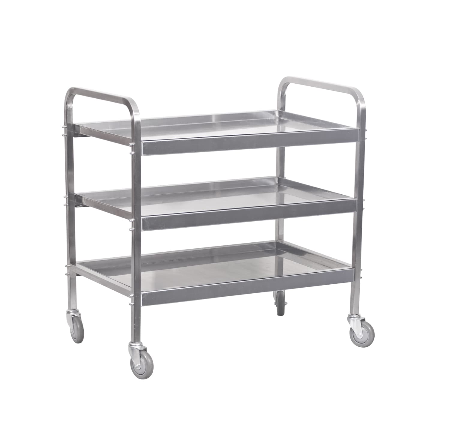 TEA TROLLEY S/STEEL HEAVY DUTY - 3 SHELF - 25KG - 930 X 905 X 560MM