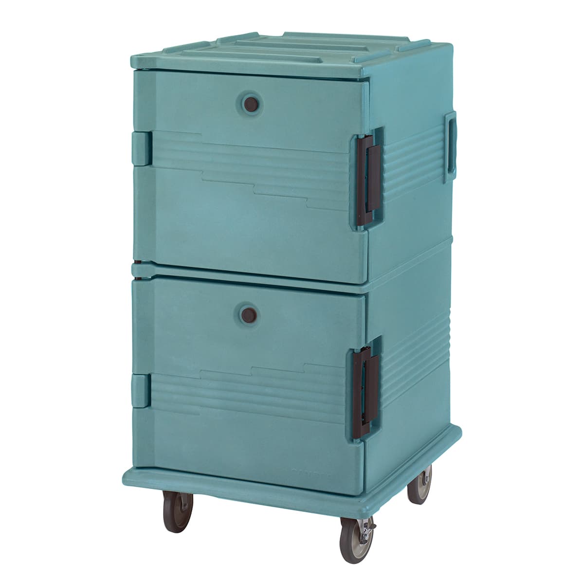 UPC FRONT LOADER 1600 SERIES - SLATE BLUE - 720 X 820 X 1350MM - TWO COMPARTMENT WITH WHEELS