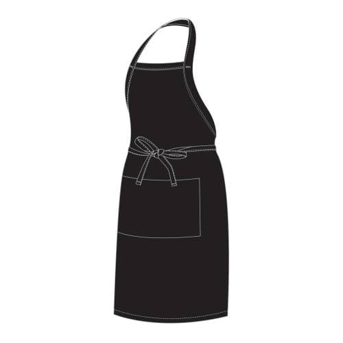 Chefs Uniform - Full Bib Black Apron