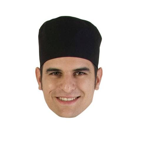 Chefs Uniform - Black Poly Cotton Beanie