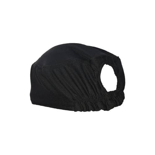 CHEFS UNIFORM - CHEFS EZI BREATHE HAT BLACK WITH INTERNAL SWEAT BAND AND ELASTIC BACK