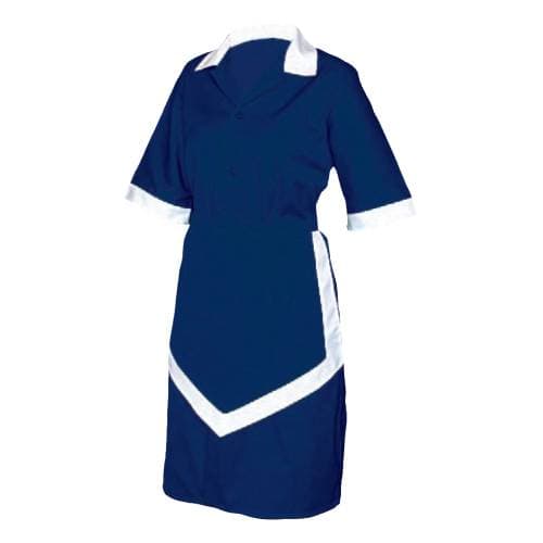 LADIES HOUSEKEEPING 3PC – NAVY AND WHITE – X SMALL