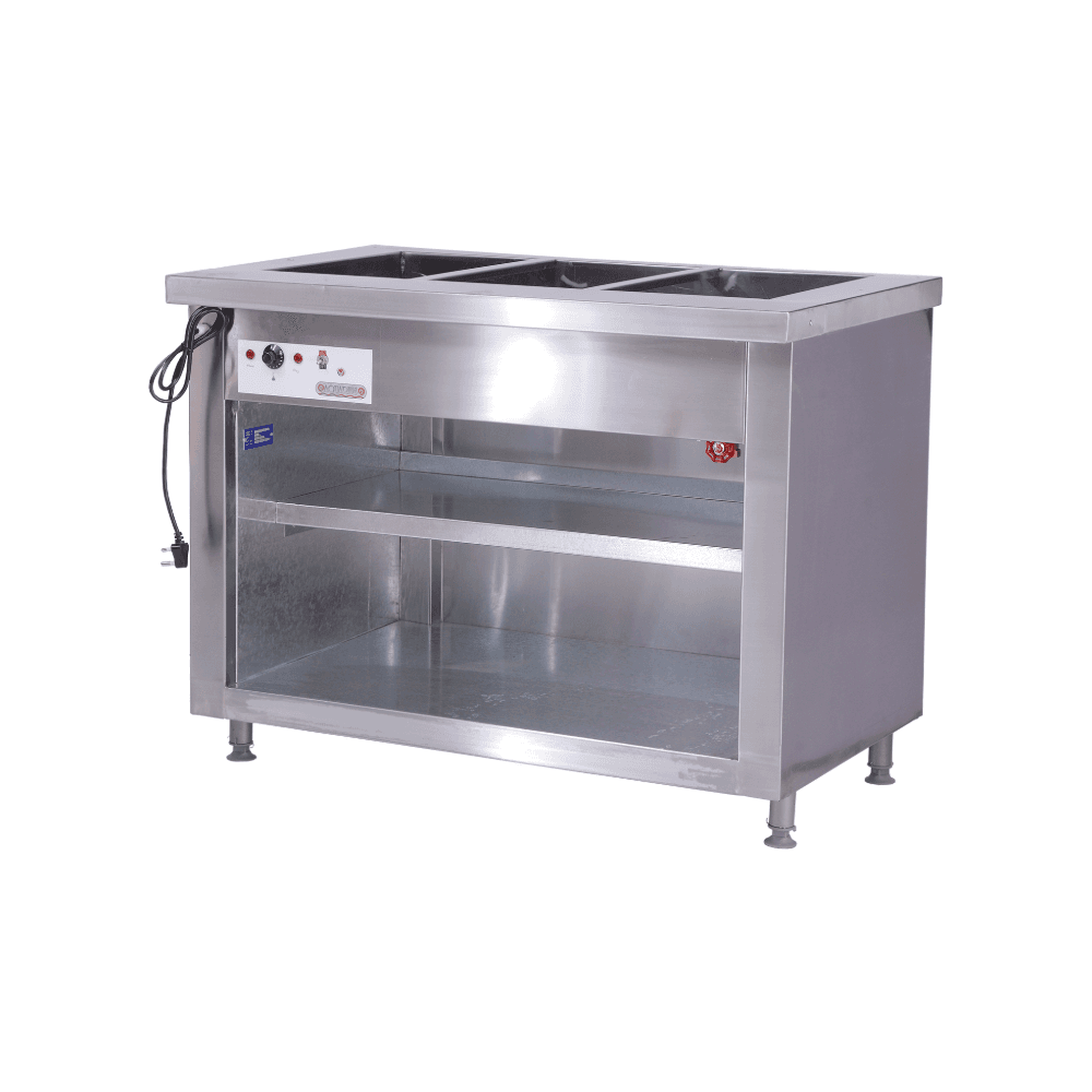 3 Division floor model bain marie
