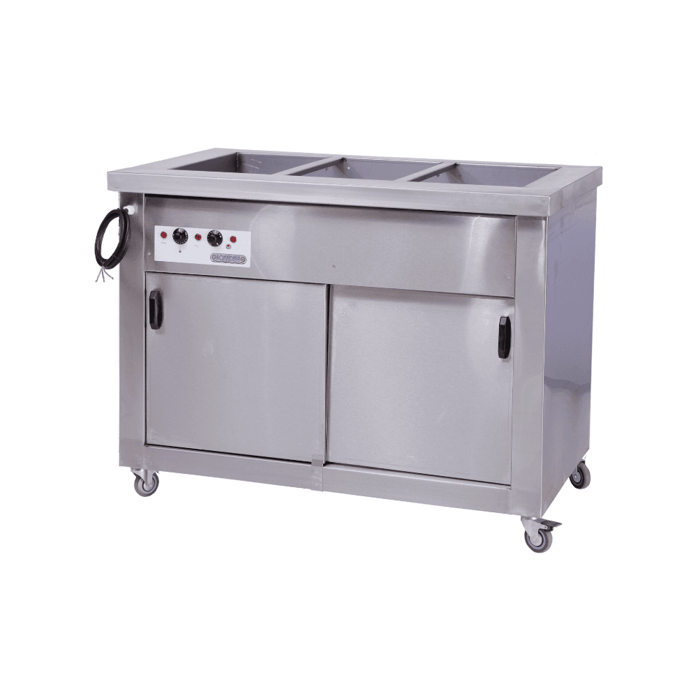 3 Division hot closet bain marie