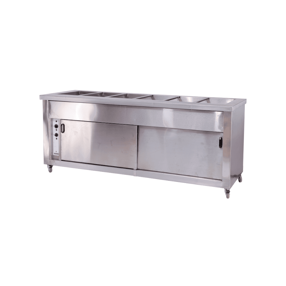 6 Division hot closet bain marie