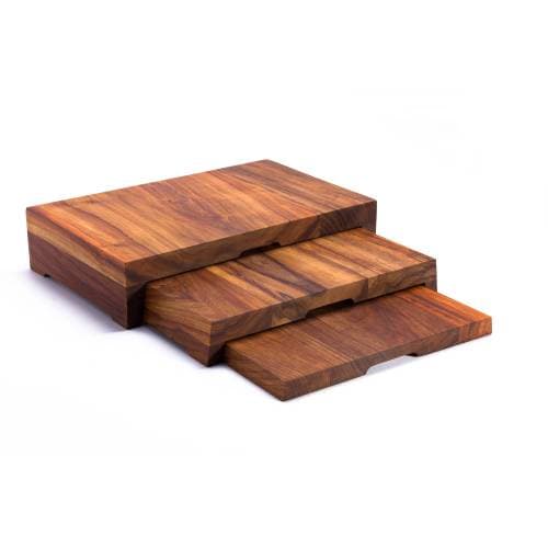 WOOD THREE TIER RISERS (400 X 250 X 90MM - COMPLETE) - INFINITI