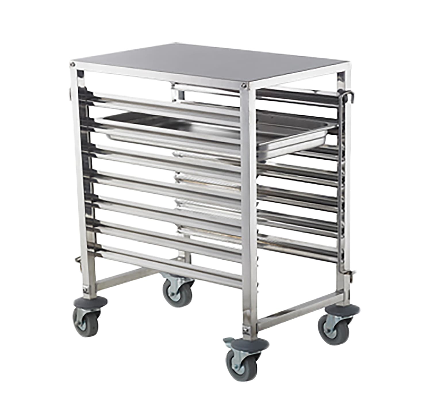 WORKING TABLE S/STEEL - MOBILE - 7 TIER - 385 X 550 X 900MM