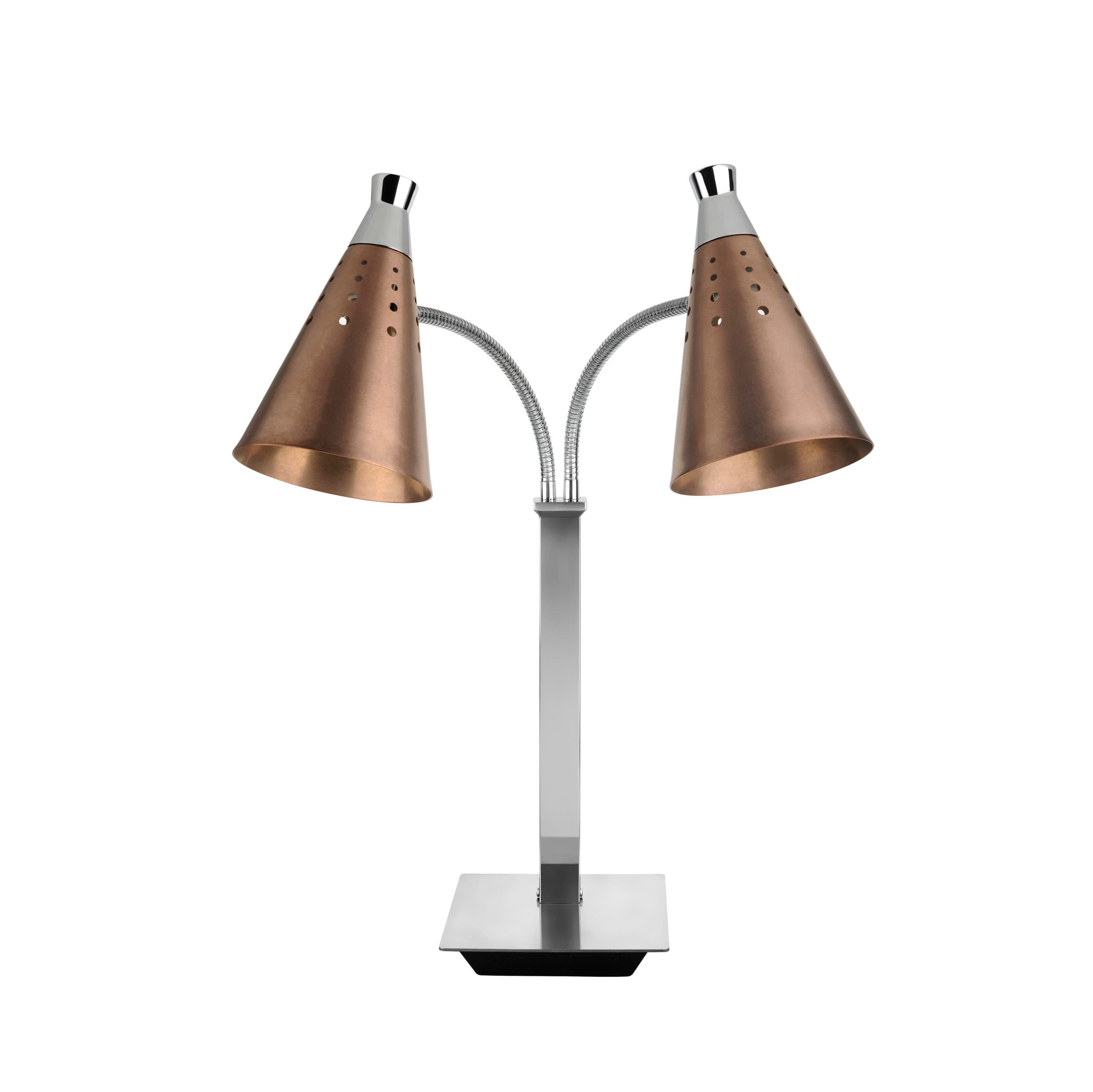 T-COLLECTION HEATING LAMP STAND GOOSENECK 2-LIGHT BRONZE VINTAGE 110V & 230V