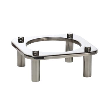 DOMINO DISH STAND ROUND S/STEEL 350 X 350 X 103MM