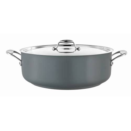 POT - LOW CASSEROLE - 8.9LT WITH LID - GREY