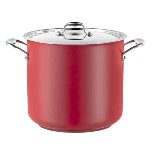 Pot (Red) Stock 13.6L W/Lid
