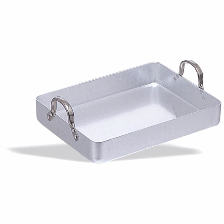 ROASTING PAN ALUMINIUM - 400MM X 300MM (FIXED HANDLES)