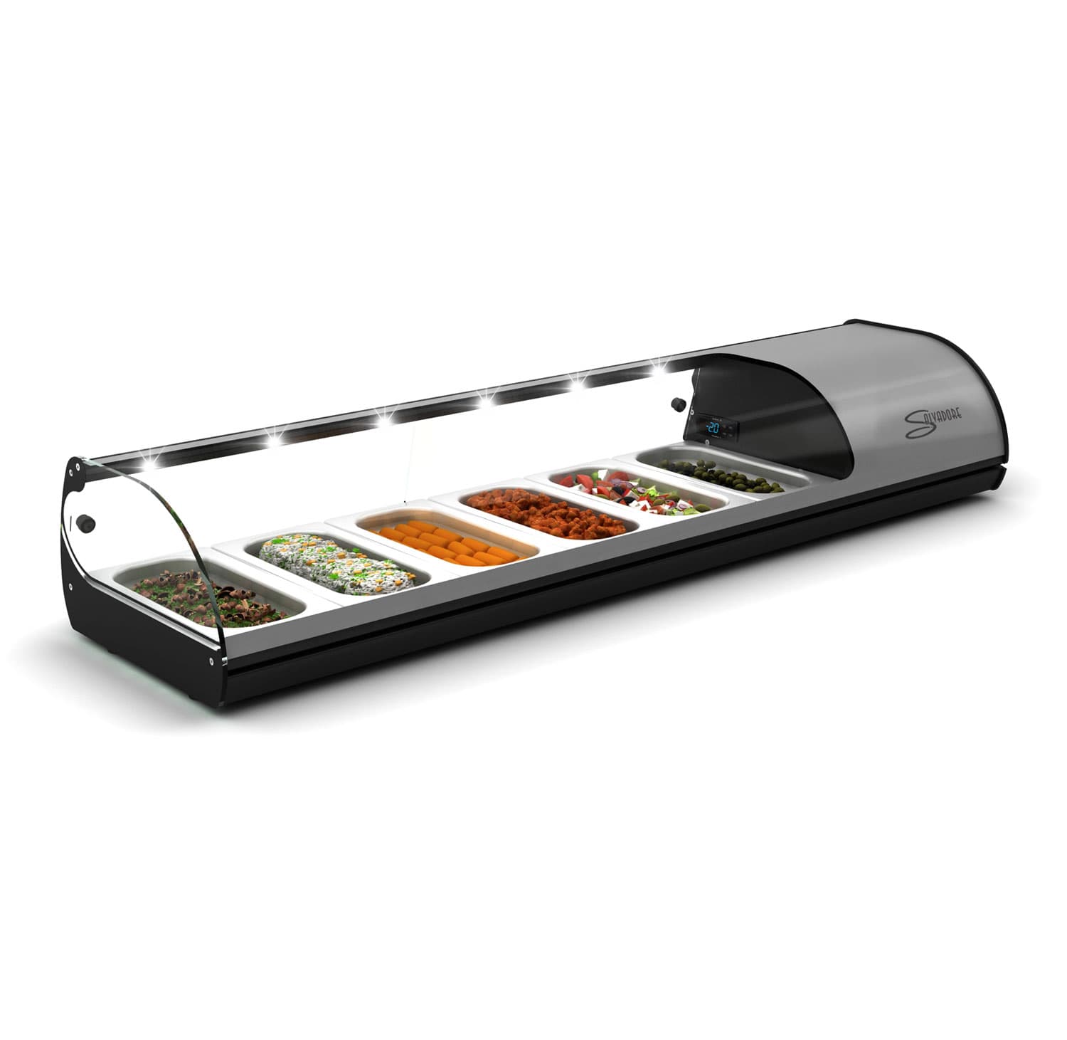 Cold Food Bar - Salvadore 6 Insert - Silver