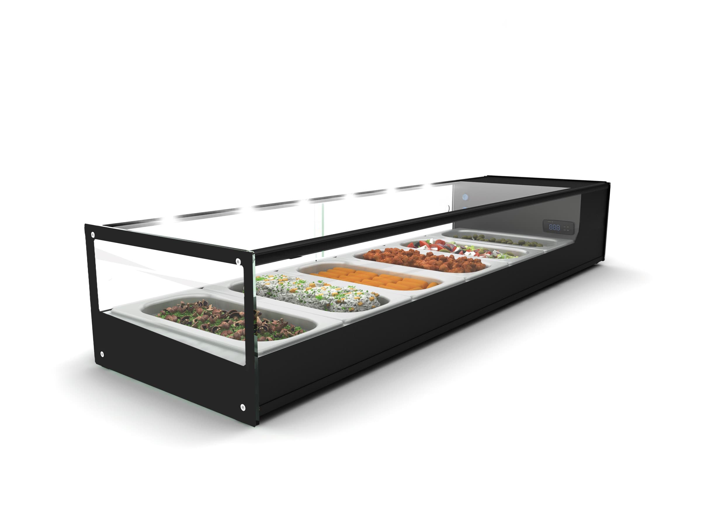 COLD FOOD BAR – SALVADORE 6 INSERT – BLACK (SQUARE)