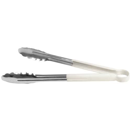 COLOURED UTILITY TONGS (WHITE) - 300MM