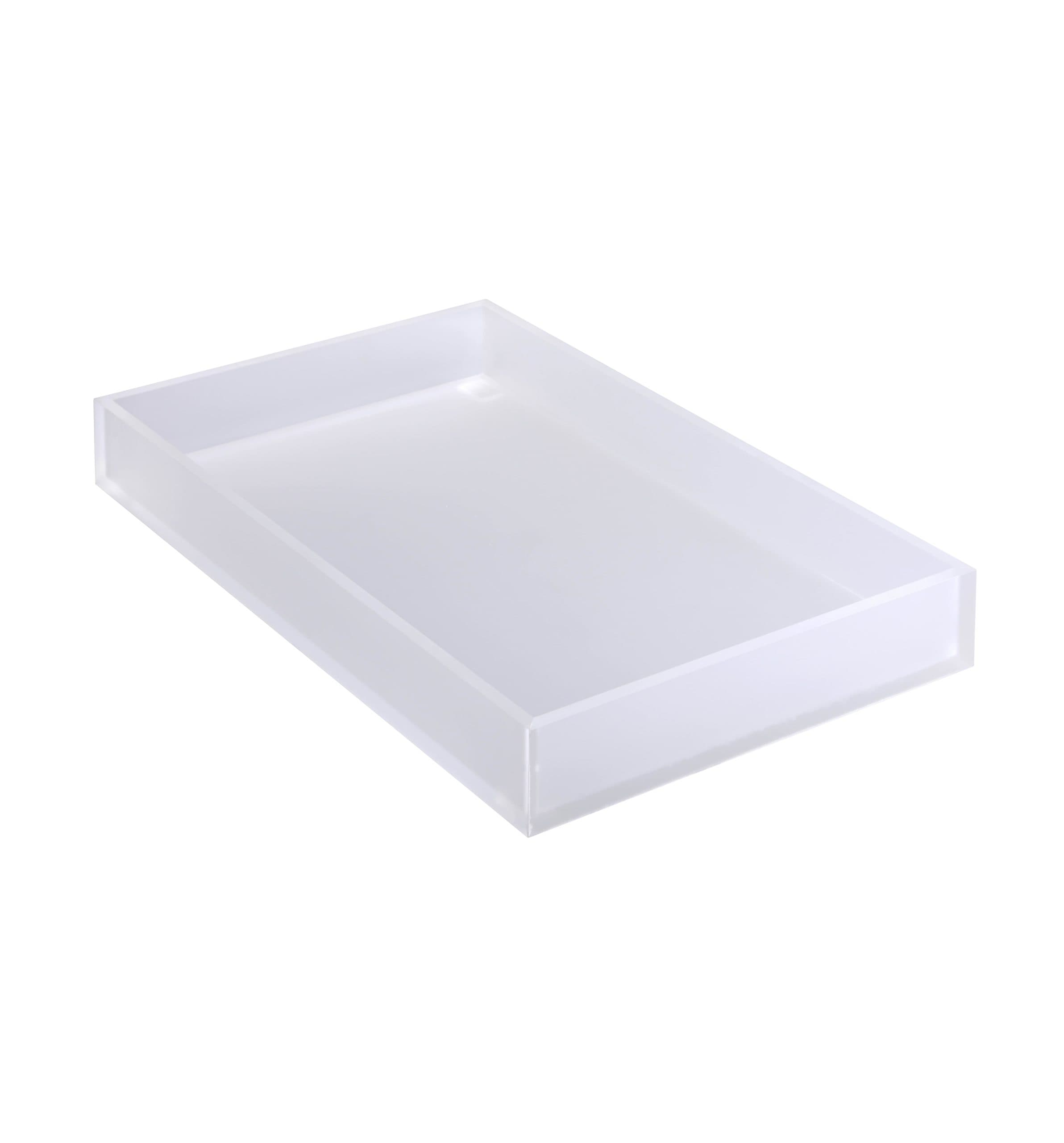 T-COLLECTION ICE WHITE LUCITE TRAY