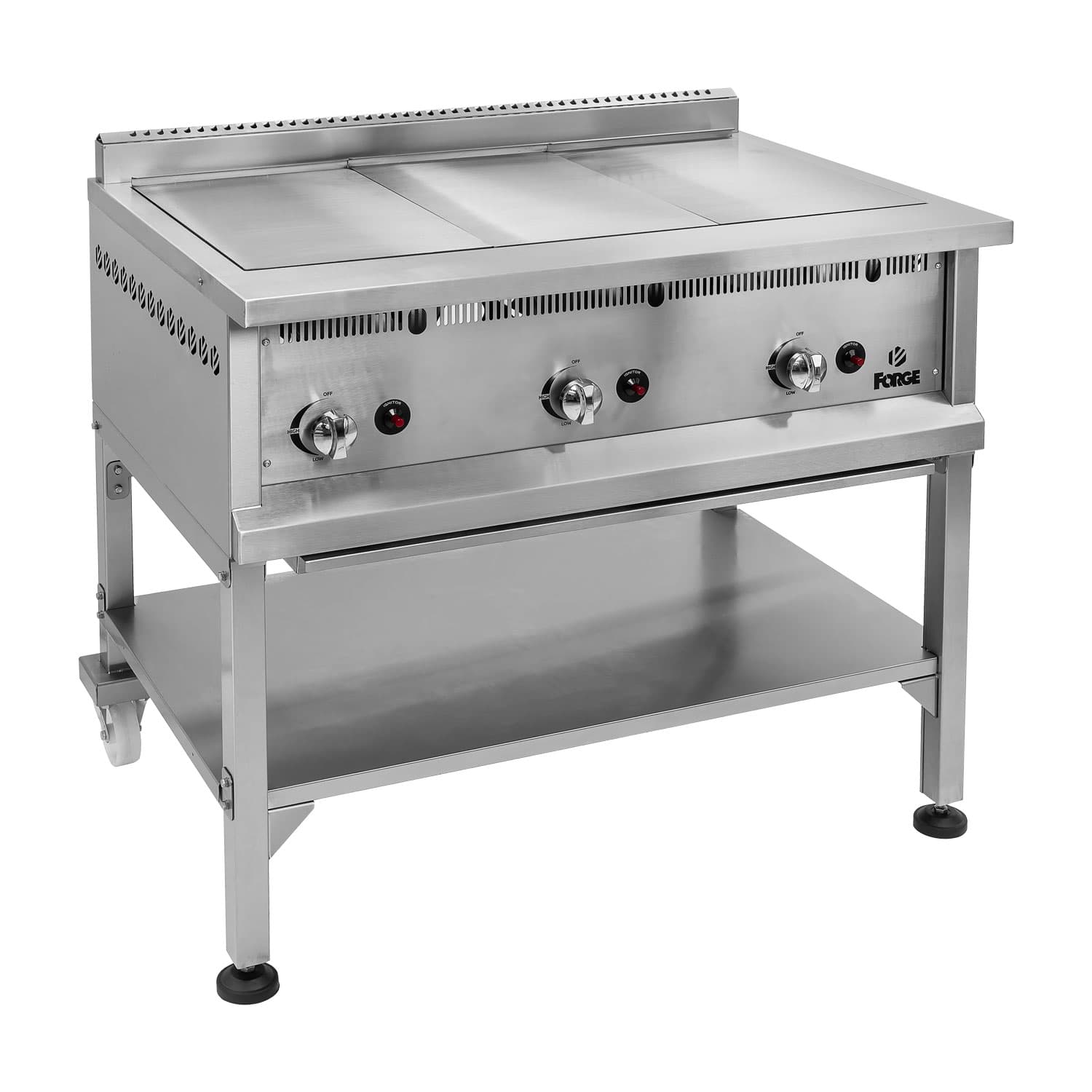 HEAVY DUTY STOVE FORGE - FLAT TOP – GAS - 3 BURNER
