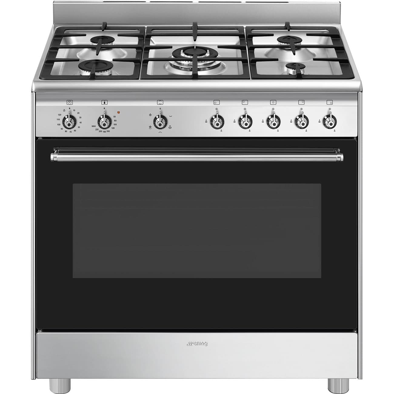 Smeg 90cm Concerto Full Gas Cooker - Stainless Steel (SSA91GGX2)