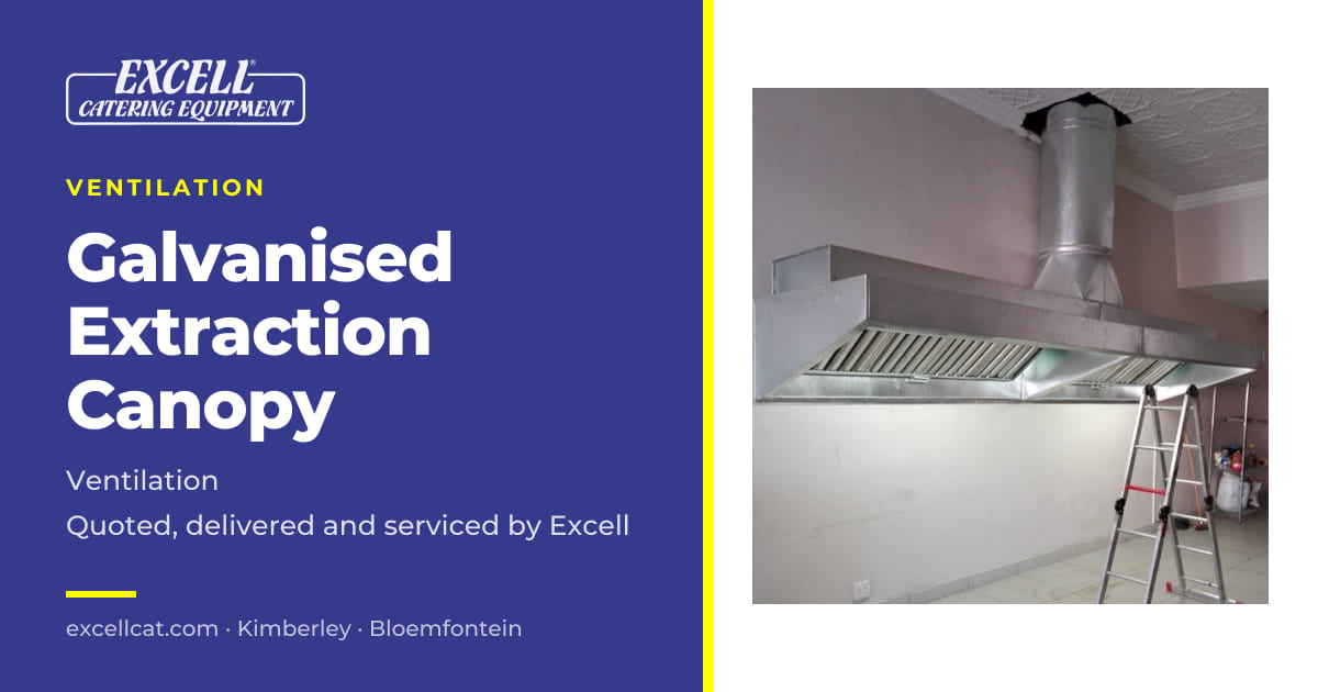Galvanised Extraction Canopy — Excell Catering Equipment