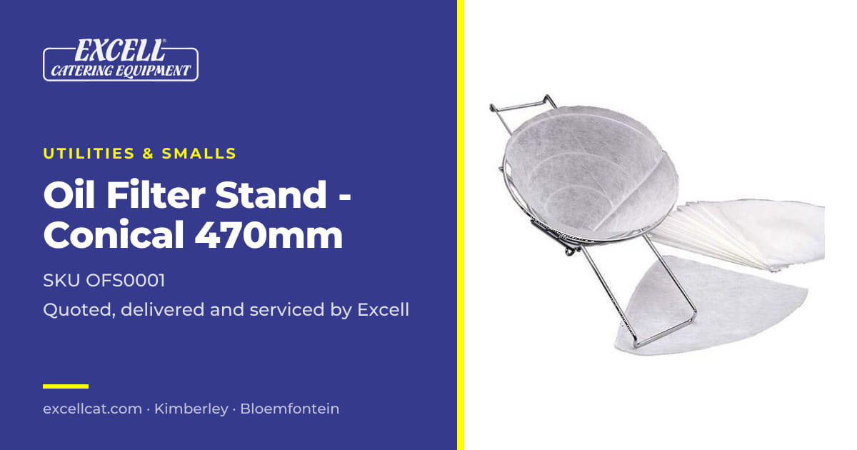 OIL FILTER STAND - CONICAL 470MM — Excell Catering Equipment