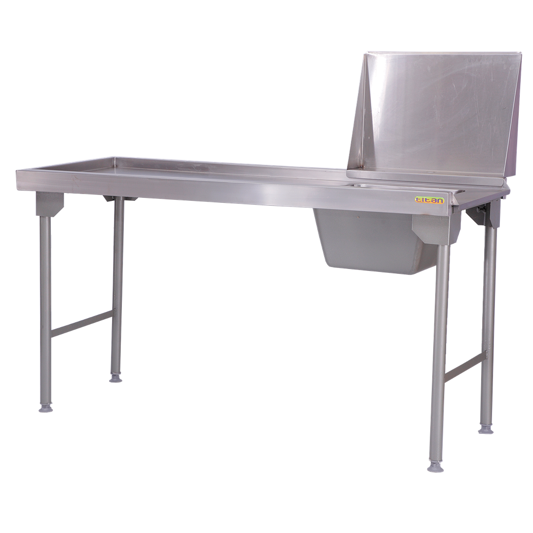 1100 mm Titan Inlet table – STAINLESS STEEL – Excell Catering Equipment